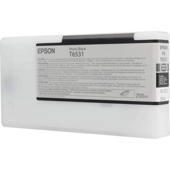Tinta Epson Ultrachrome Photo Black 200ml para impresora inyección de tinta Stylus Pro 4900 resistente al agua y manchas