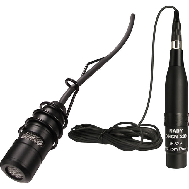 Nady OHCM-200 Micrófono Colgante Condensador Cardioide Negro 20 ft