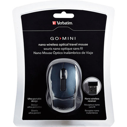 Verbatim Mouse Inalámbrico Mini de Viaje Graphite 2.4 GHz USB Nano