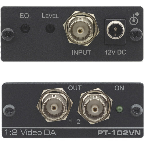 Kramer PT-102VN Amplificador de Distribución de Video Compuesto 430 MHz 2 Vpp