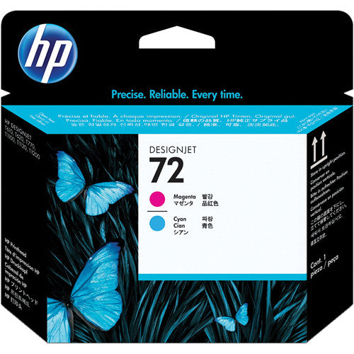 HP 72 Magenta y Cyan Cabezal de impresión para Designjet T610 T1300