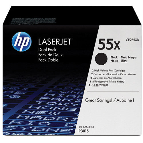Cartucho de tóner HP 55X alta capacidad negro doble para impresoras LaserJet