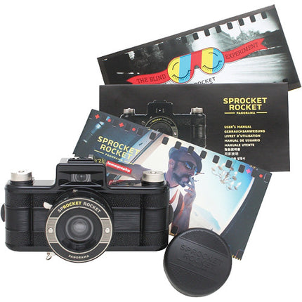 Lomography Sprocket Rocket Cámara de 35mm Lente 30mm 18 Fotos Panorámicas