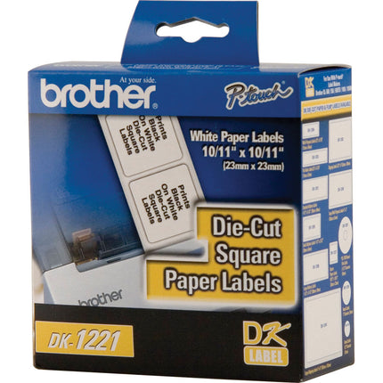 Brother DK1221 Etiquetas de papel cuadradas 1000 unidades 10/11x10/11 pulgadas