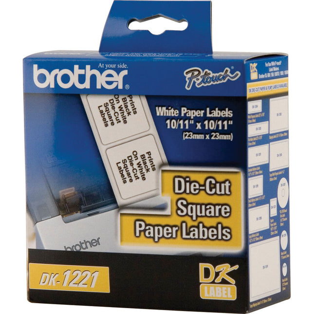 Brother DK1221 Etiquetas de papel cuadradas 1000 unidades 10/11x10/11 pulgadas