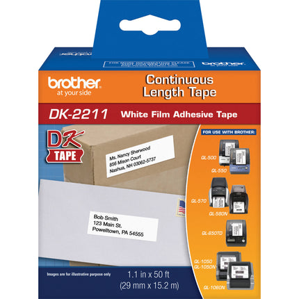 Brother Black Print on White Cinta de Etiquetas 3 cm x 15.2 m para QL Series
