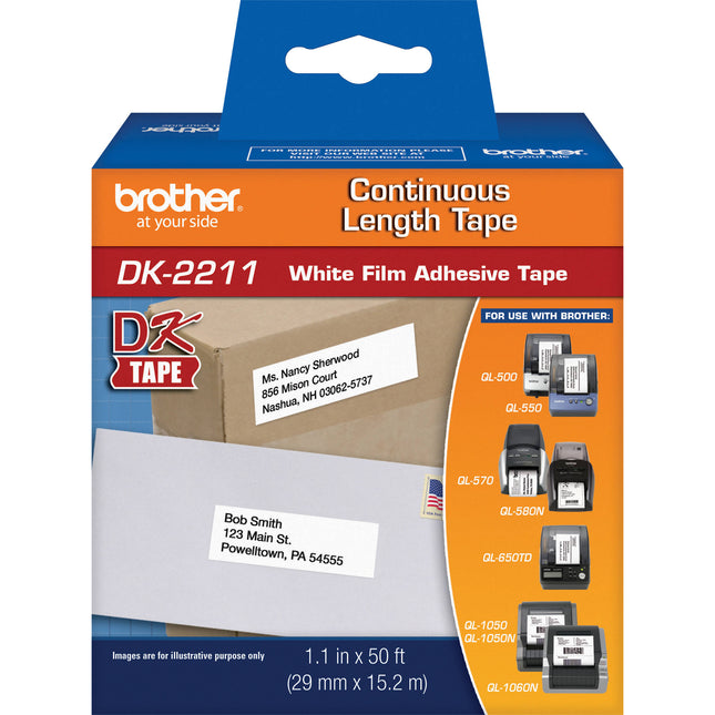 Brother Black Print on White Cinta de Etiquetas 3 cm x 15.2 m para QL Series