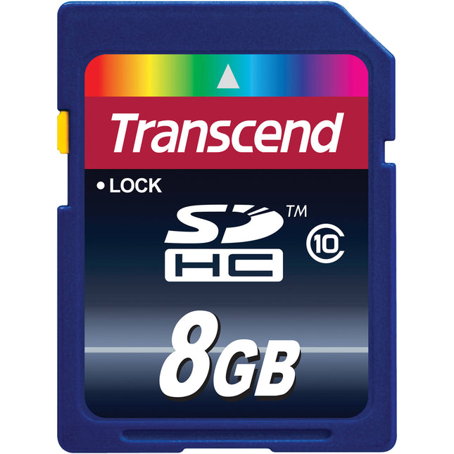 Transcend 8GB Tarjeta de Memoria SDHC Clase 10 Velocidad 10MBs Garantía Vitalicia