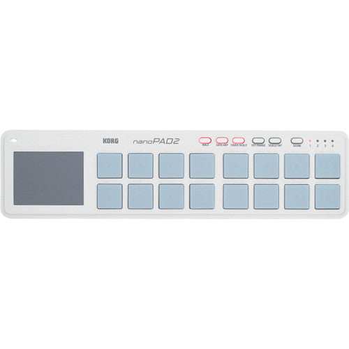 Korg nanoPAD2 Controlador MIDI USB Slimline Blanco 16 Pads X-Y Pad