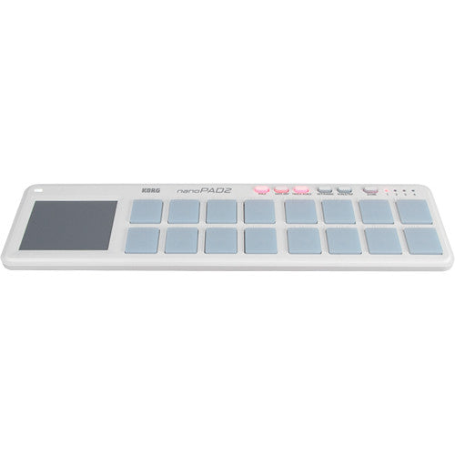 Korg nanoPAD2 Controlador MIDI USB Slimline Blanco 16 Pads X-Y Pad