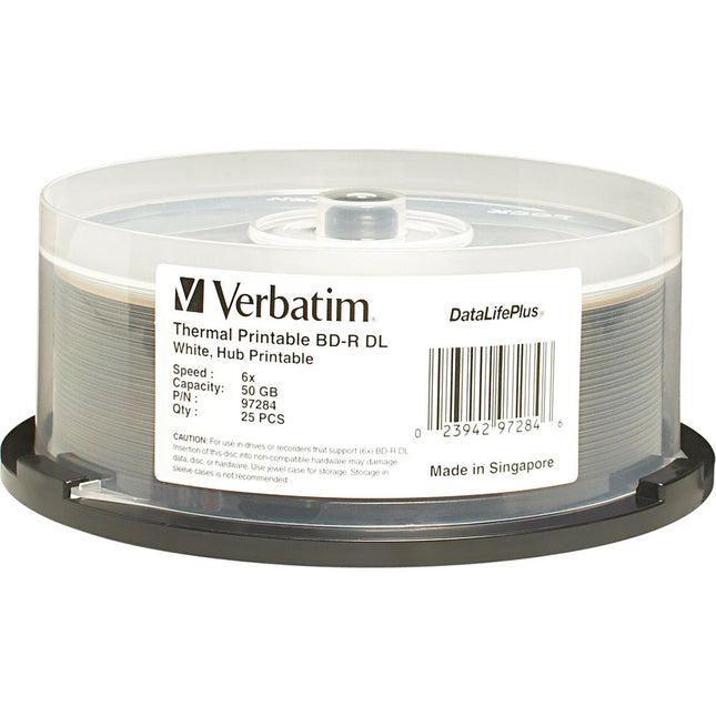 Verbatim 50GB 8x Discos DataLifePlus Blanco Imprimible Thermal Hub 25 unidades