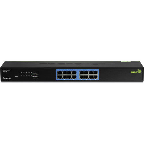 TRENDnet TEG-S16g Switch Ethernet Gigabit 16 Puertos Metal Verde Rackmount