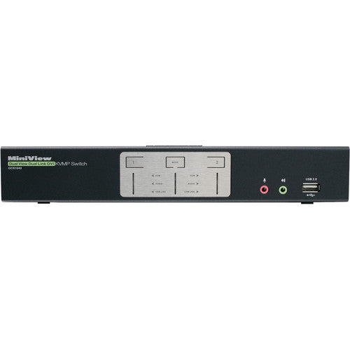 IOGEAR 2-Port DualView Dual-Link DVI KVMP Switch con Audio y Resolución 2500x1600