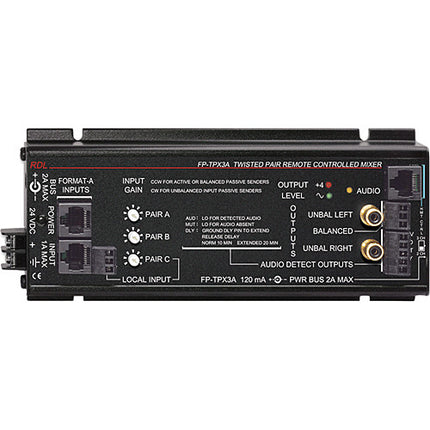 RDL FP-TPX3A Mezclador remoto 3 canales VCA entradas balanceadas