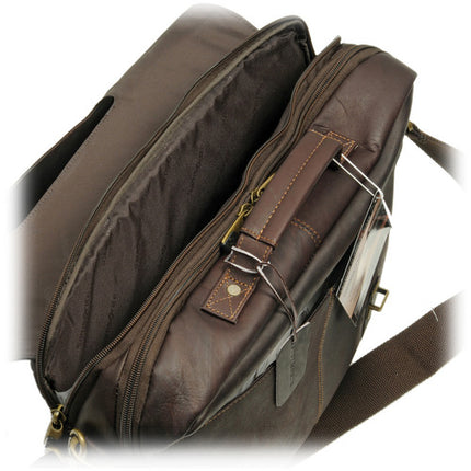 Samsonite Colombian Leather Maletín para Laptop Hasta 15.6 Pulgadas con Correa Ajustable y Bolsillos Acolchonados