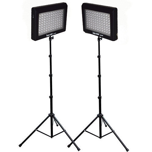 Bescor LED-95DK2 Kit de Luz LED Dual 105W 6500K con Trípodes 70.86"