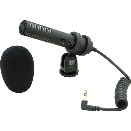 Audio-Technica Pro-24CM Micrófono Estéreo Para Cámaras Con Montura Batería Y Paraviento