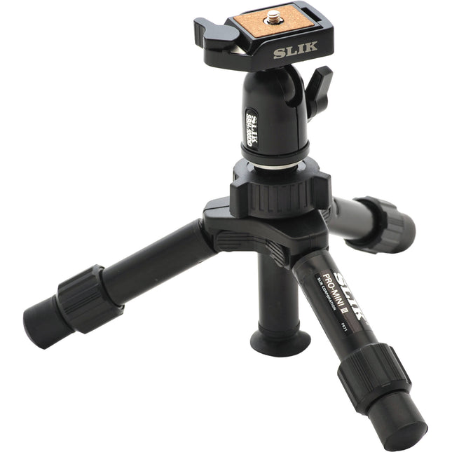 SLIK Mini Pro DQ Trípode de Mesa 2 Secciones Altura 22.6 cm
