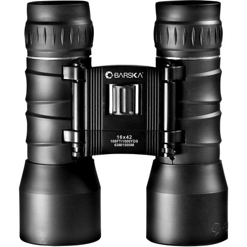 Barska 16x42 Lucid View Binoculares con Prisma BK7 5.5 pies enfoque cercano Negro
