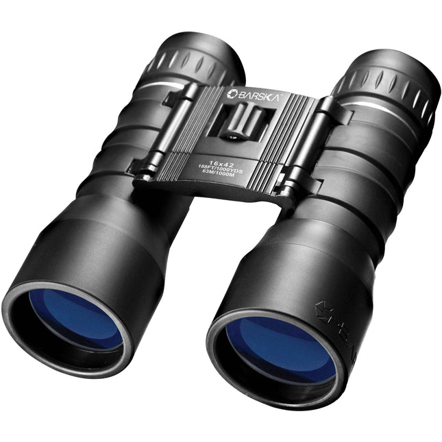 Barska 16x42 Lucid View Binoculares con Prisma BK7 5.5 pies enfoque cercano Negro