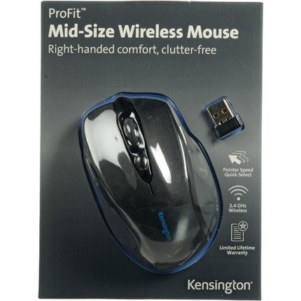 Kensington Pro Fit Mouse inalámbrico ergonómico 2.4 GHz receptor nano