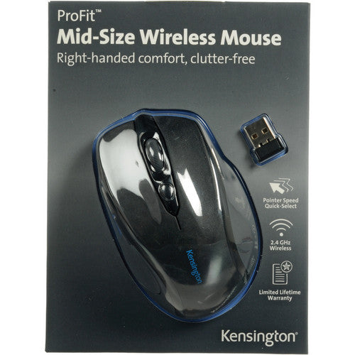Kensington Pro Fit Mouse inalámbrico ergonómico 2.4 GHz receptor nano