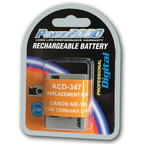Batería Recargable Power2000 ACD-347 de Litio 7.4V 1200mAh para Canon SX40 HS