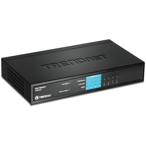 TRENDnet 8 Puertos Switch PoE 10/100Mbps 4 Puertos PoE 1K MAC