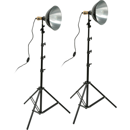 Impact Tungsten Kit de Iluminación con Dos Reflectores y Soportes 1000W