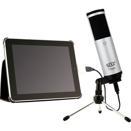 MXL TempoSK Micrófono Condensador USB Plata Negro Audio 48kHz 16Bit con Soporte
