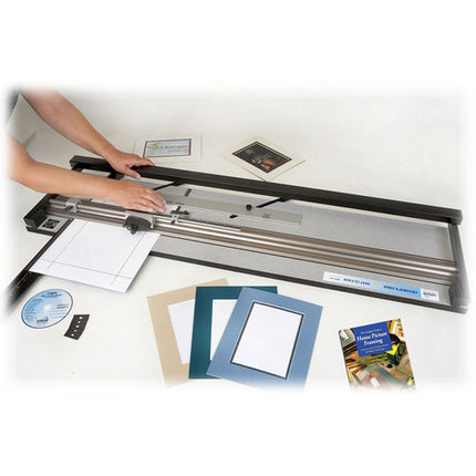 Logan Graphic Products 650-1 Framer's Edge Elite Cortadora 40" con capacidad 8 Ply y base MDF robusta