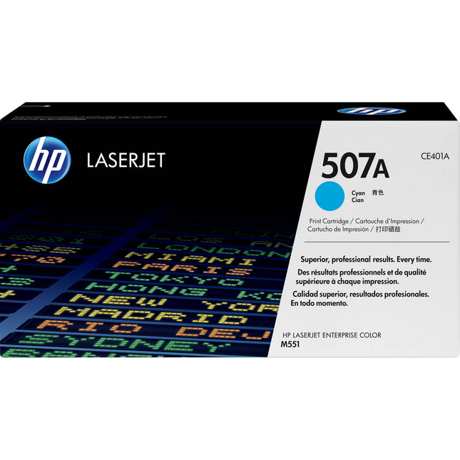 HP 507A Cartucho de tóner láser cian para LaserJet 6000 páginas