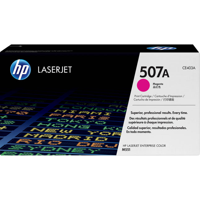 HP 507A Magenta Cartucho de Toner LaserJet 6000 paginas para M551 y M575