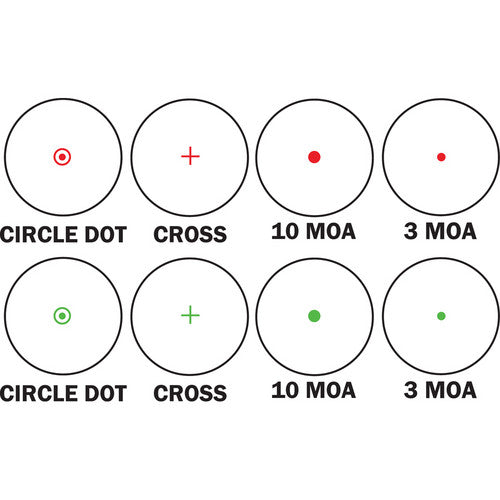 Barska 1x Electro Dot-Sight con retículo rojo verde y ajuste 60 MOA