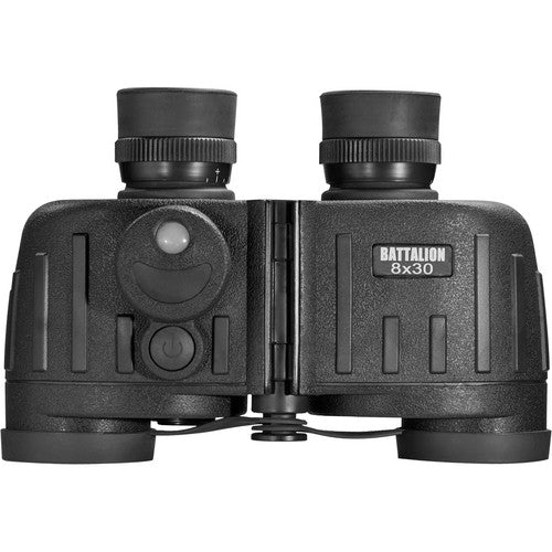 Barska 8x30 WP Battalion Binoculares con Medidor de Distancia Prismo BAK4 y Brújula Iluminada