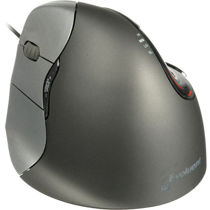 Evoluent VerticalMouse 4 con sensor láser ajustable para zurdos con descanso para pulgar