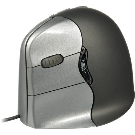 Evoluent VerticalMouse 4 con sensor láser ajustable para zurdos con descanso para pulgar