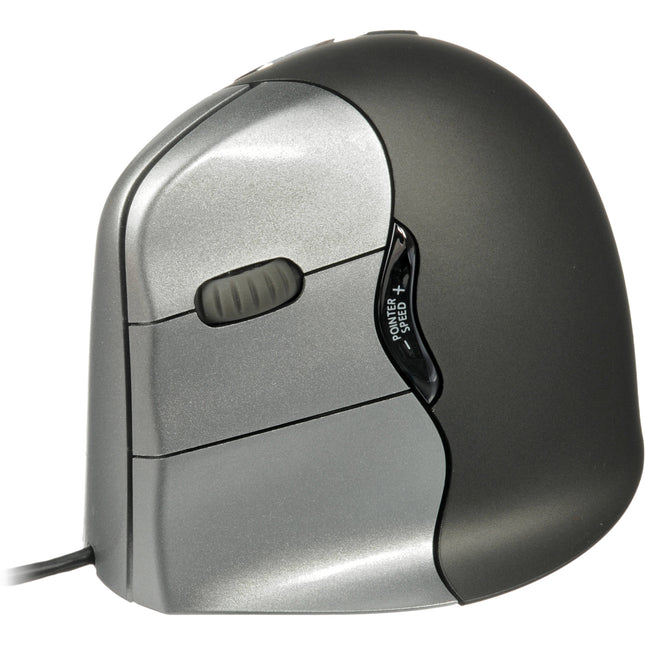 Evoluent VerticalMouse 4 con sensor láser ajustable para zurdos con descanso para pulgar