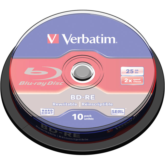 Verbatim Blu-ray Regrabable 25GB 2x Velocidad Paquete 10 Discos