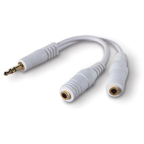 Belkin divisor para altavoces y auriculares blanco 2 señales estéreo