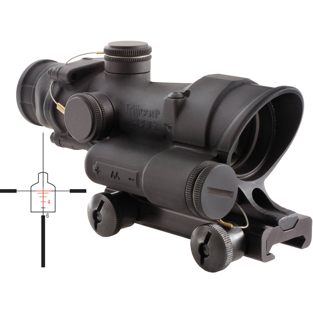 Trijicon 4x32 ACOG Visor Rifle con Retícula Cruz Roja y 1.5 Pulgadas de Alivio Ocular