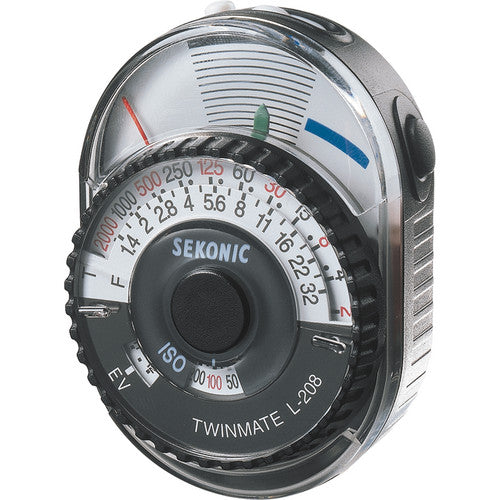 Sekonic L-208 Twin Mate Medidor de Luz con Correa y Estuche