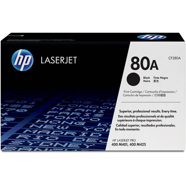 HP 80A Cartucho de tóner negro para impresoras LaserJet Pro 400 M401 M425