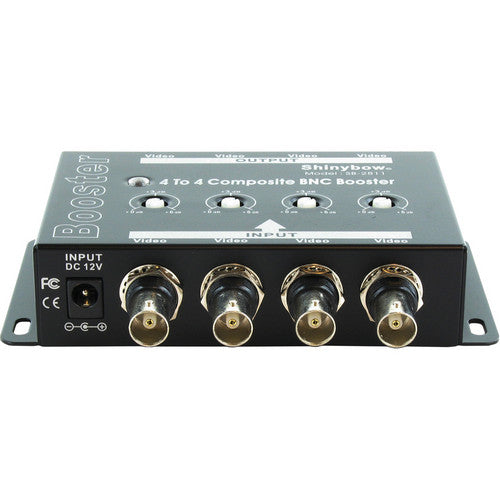 Shinybow SB-2811 Amplificador de Video Compuesto 4 x 4 con Adaptador 12 VDC