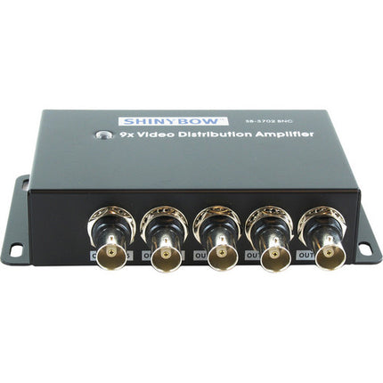 Shinybow SB-3702BNC Amplificador de Video Compuesto 1 a 9 BNC 320 MHz Metal