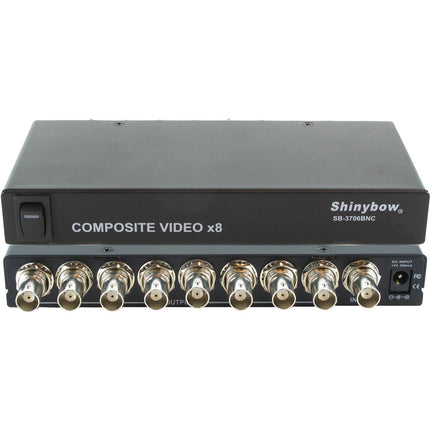 Shinybow SB-3706BNC Divisor de Video Compuesto 1x8 con Conector BNC