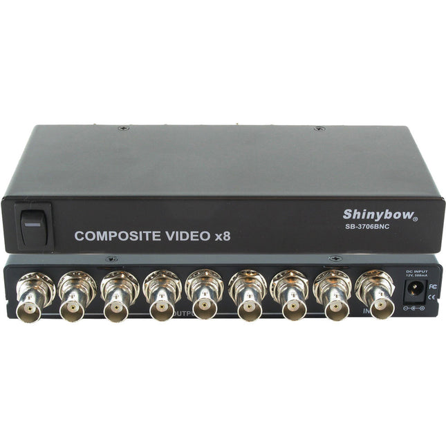 Shinybow SB-3706BNC Divisor de Video Compuesto 1x8 con Conector BNC