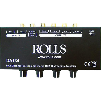 Rolls DA134 Amplificador de Distribución 4 Canales con Fuente PS27s