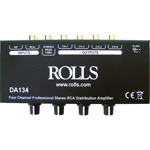 Rolls DA134 Amplificador de Distribución 4 Canales con Fuente PS27s