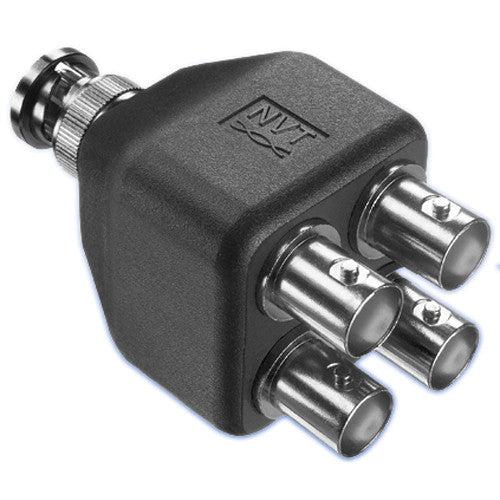 NVT Phybridge Adaptador Divisor BNC Coaxial 1 Macho 4 Hembras Ethernet